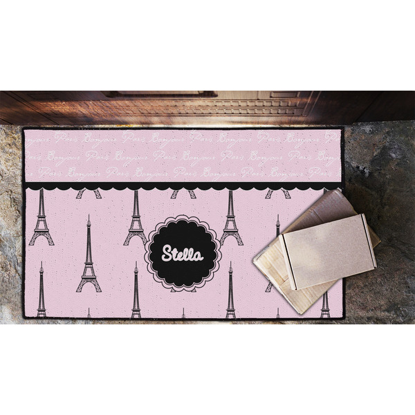 Paris & Eiffel Tower Door Mat - LIFESTYLE (Lrg)