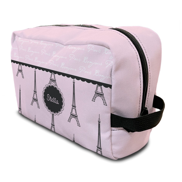 Custom Paris & Eiffel Tower Toiletry Bag / Dopp Kit (Personalized)