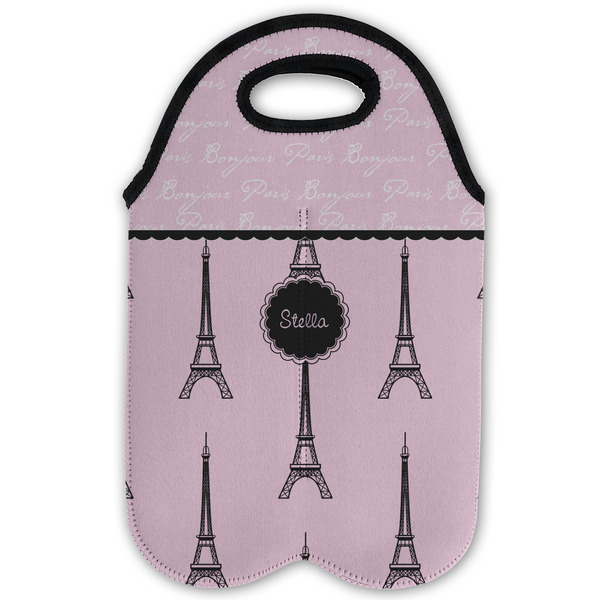 Paris & Eiffel Tower Double Wine Tote - Flat (new)