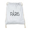 Paris & Eiffel Tower Drawstring Backpacks - Sweatshirt Fleece - Single Sided - FRONT