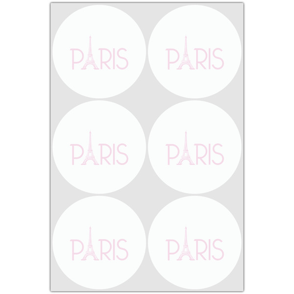 Paris & Eiffel Tower Drink Topper - Large - Set of 6
