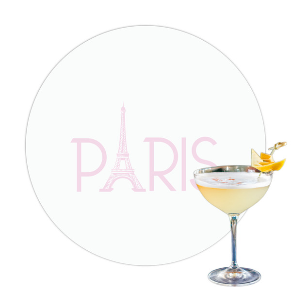 Custom Paris & Eiffel Tower Printed Drink Topper