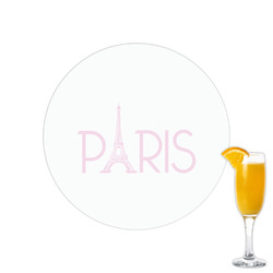 Paris & Eiffel Tower Printed Drink Topper - 2.15"