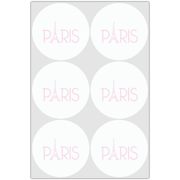 Paris & Eiffel Tower Drink Topper - XLarge - Set of 6