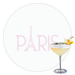 Paris & Eiffel Tower Printed Drink Topper - 3.5"