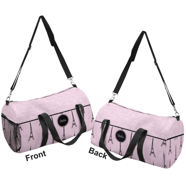 Paris & Eiffel Tower Duffle bag large front and back sides