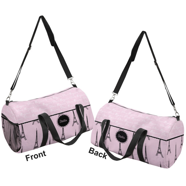 Paris & Eiffel Tower Duffle bag small front and back sides