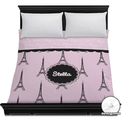 Paris & Eiffel Tower Duvet Cover - Full / Queen (Personalized)