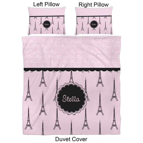Paris & Eiffel Tower Duvet Cover Set - Queen - Approval