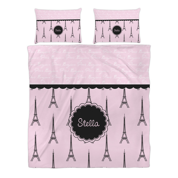 Paris & Eiffel Tower Duvet cover Set - Queen - Alt Approval