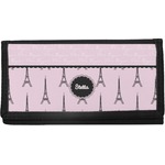 Paris & Eiffel Tower Canvas Checkbook Cover (Personalized)
