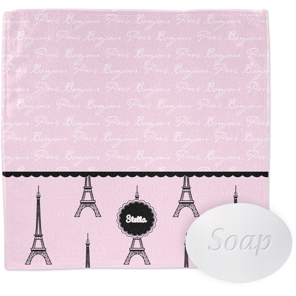 Custom Paris & Eiffel Tower Washcloth (Personalized)