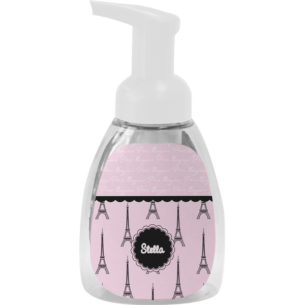 Custom Paris & Eiffel Tower Foam Soap Bottle - White (Personalized)
