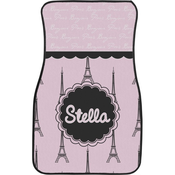 Paris & Eiffel Tower Custom Car Floor Mats (Front Seat)