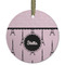Paris & Eiffel Tower Frosted Glass Ornament - Round
