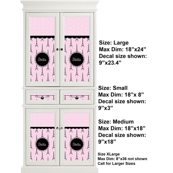 Paris & Eiffel Tower Full Cabinet (Show Sizes)
