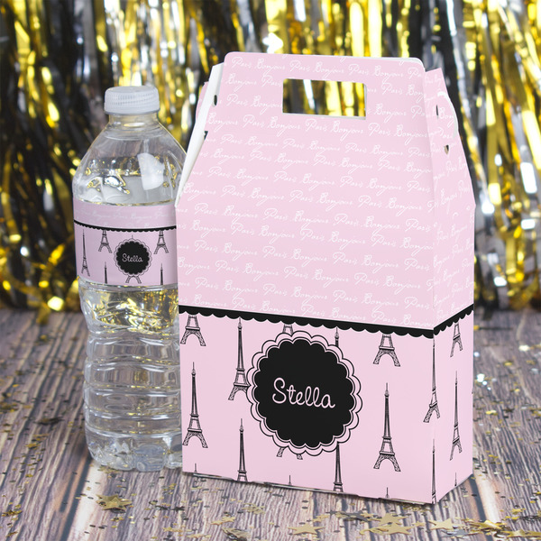 Paris & Eiffel Tower Gable Favor Box - In Context