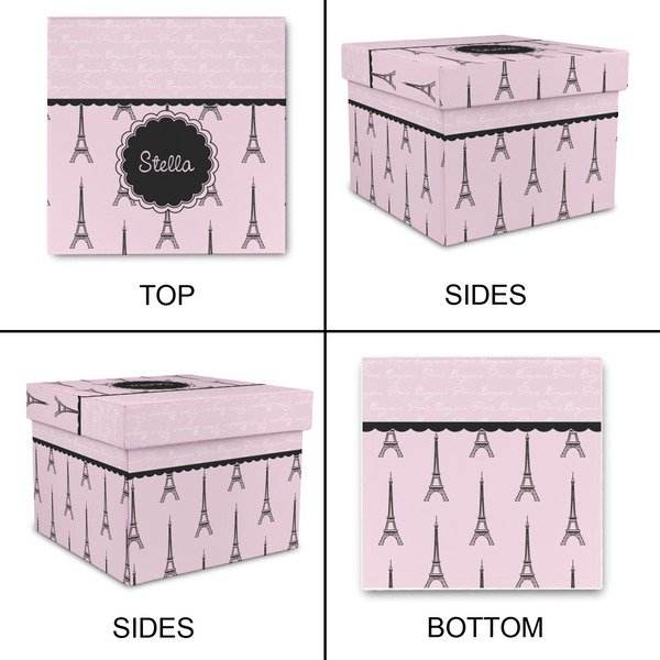 Paris & Eiffel Tower Gift Boxes with Lid - Canvas Wrapped - Medium - Approval