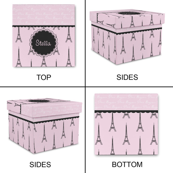 Paris & Eiffel Tower Gift Boxes with Lid - Canvas Wrapped - Small - Approval