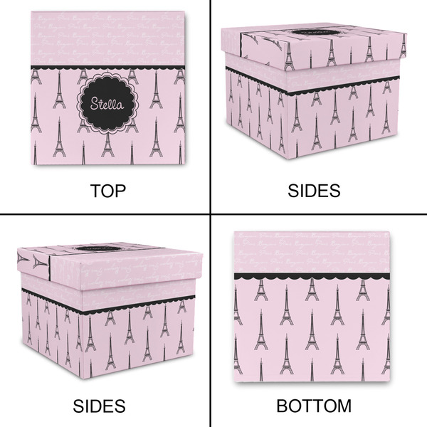 Paris & Eiffel Tower Gift Boxes with Lid - Canvas Wrapped - X-Large - Approval