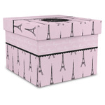 Paris & Eiffel Tower Gift Box with Lid - Canvas Wrapped - XX-Large (Personalized)