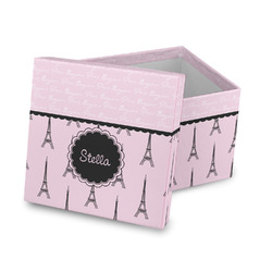 Paris & Eiffel Tower Gift Box with Lid - Canvas Wrapped (Personalized)