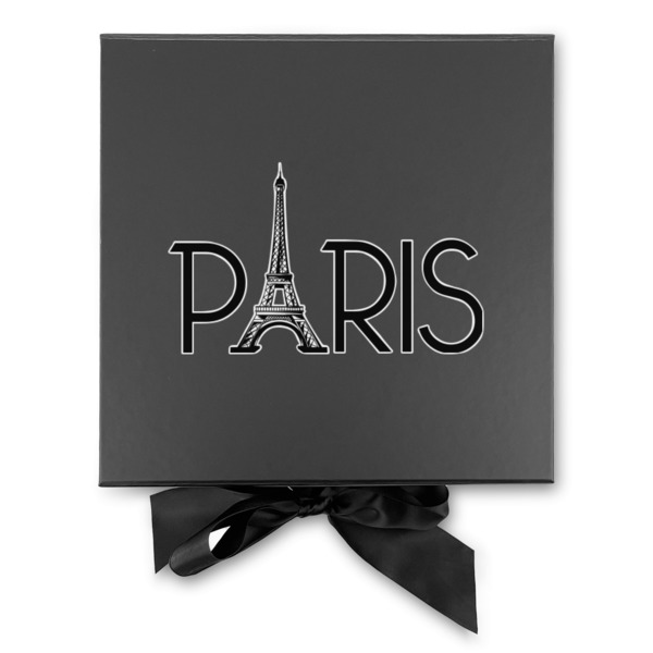 Paris & Eiffel Tower Gift Boxes with Magnetic Lid - Black - Approval