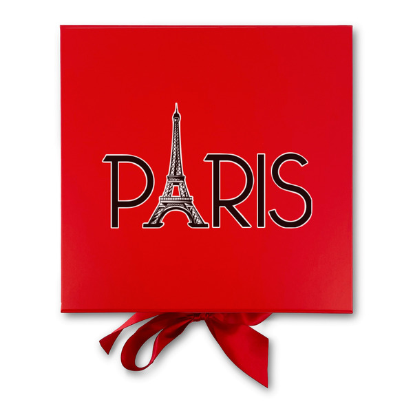 Paris & Eiffel Tower Gift Boxes with Magnetic Lid - Red - Approval