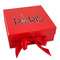 Paris & Eiffel Tower Gift Boxes with Magnetic Lid - Red - Front
