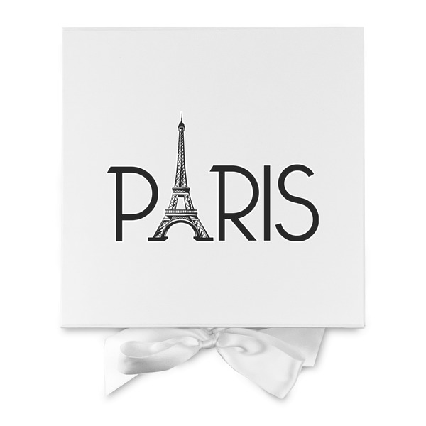 Paris & Eiffel Tower Gift Boxes with Magnetic Lid - White - Approval