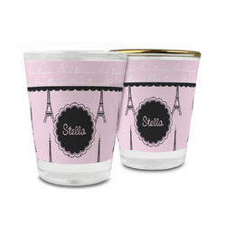 Paris & Eiffel Tower Glass Shot Glass - 1.5 oz (Personalized)