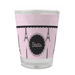 Paris & Eiffel Tower Glass Shot Glass - 1.5 oz - Single (Personalized)