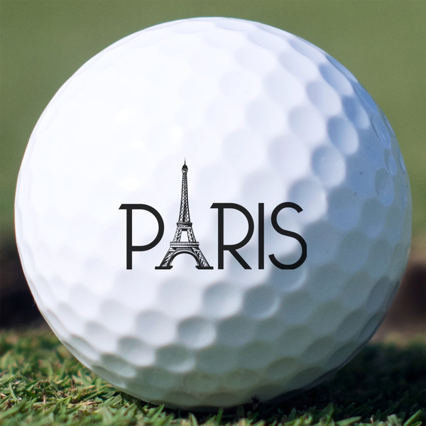 Custom Paris & Eiffel Tower Golf Balls - Titleist Pro V1 - Set of 3