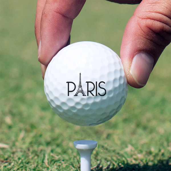 Paris & Eiffel Tower Golf Ball - Branded - Hand