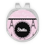 Paris & Eiffel Tower Golf Ball Marker - Hat Clip - Silver