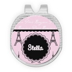 Paris & Eiffel Tower Golf Ball Marker - Hat Clip - Silver