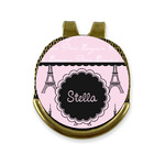Paris & Eiffel Tower Golf Ball Marker - Hat Clip - Gold