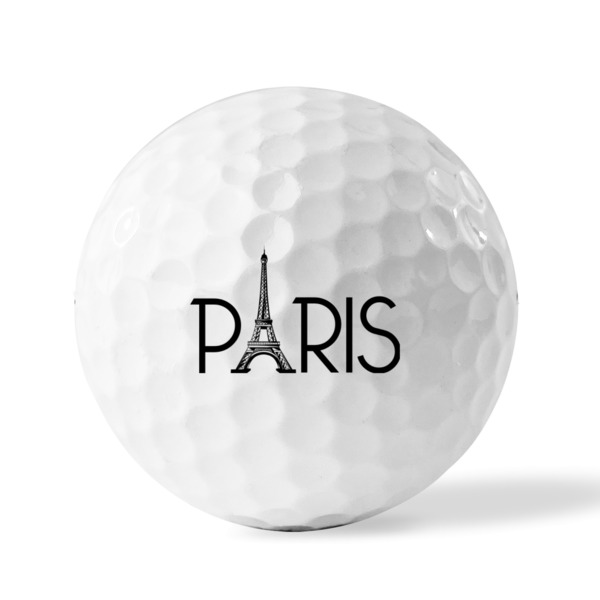 Paris & Eiffel Tower Golf Balls - Generic - Set of 12 - FRONT