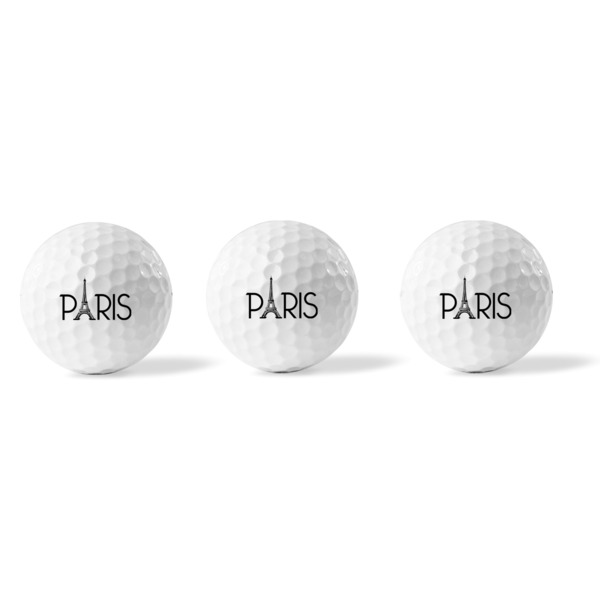 Paris & Eiffel Tower Golf Balls - Generic - Set of 3 - APPROVAL