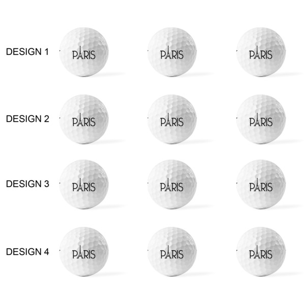 Paris & Eiffel Tower Golf Balls - Titleist - Set of 12 - APPROVAL