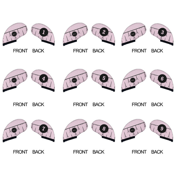 Paris & Eiffel Tower Golf Club Covers - APPROVAL (set of 9)