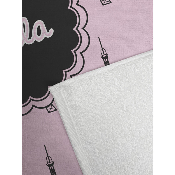 Paris & Eiffel Tower Golf Towel - Detail