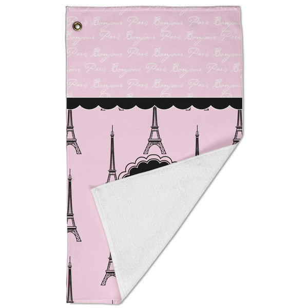 Paris & Eiffel Tower Golf Towel - Folded (Large)