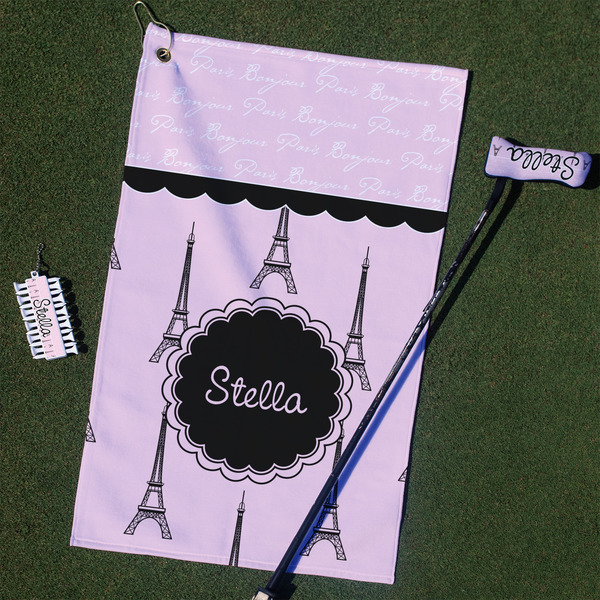 Custom Paris & Eiffel Tower Golf Towel Gift Set (Personalized)