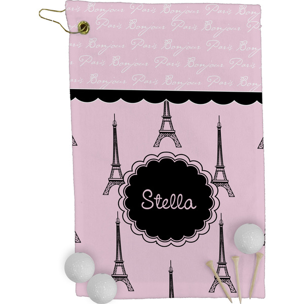 Paris & Eiffel Tower Golf Towel (Personalized)