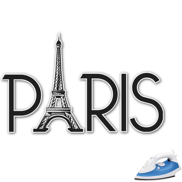 Custom Paris & Eiffel Tower Graphic Iron On Transfer