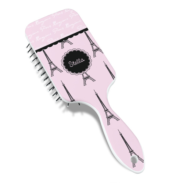 Paris & Eiffel Tower Hair Brush - Angle View