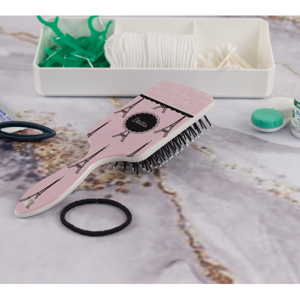 Paris & Eiffel Tower Hair Brush - In Bathroom