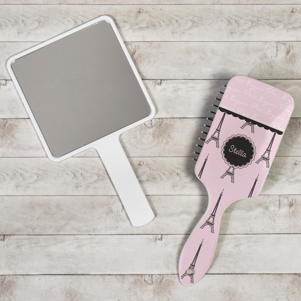 Paris & Eiffel Tower Hair Brush - In Context