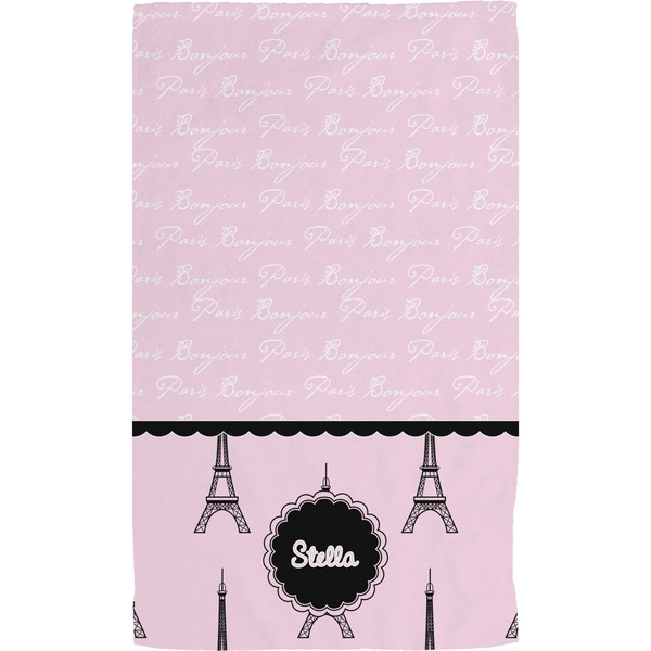 Paris & Eiffel Tower Hand Towel (Personalized)